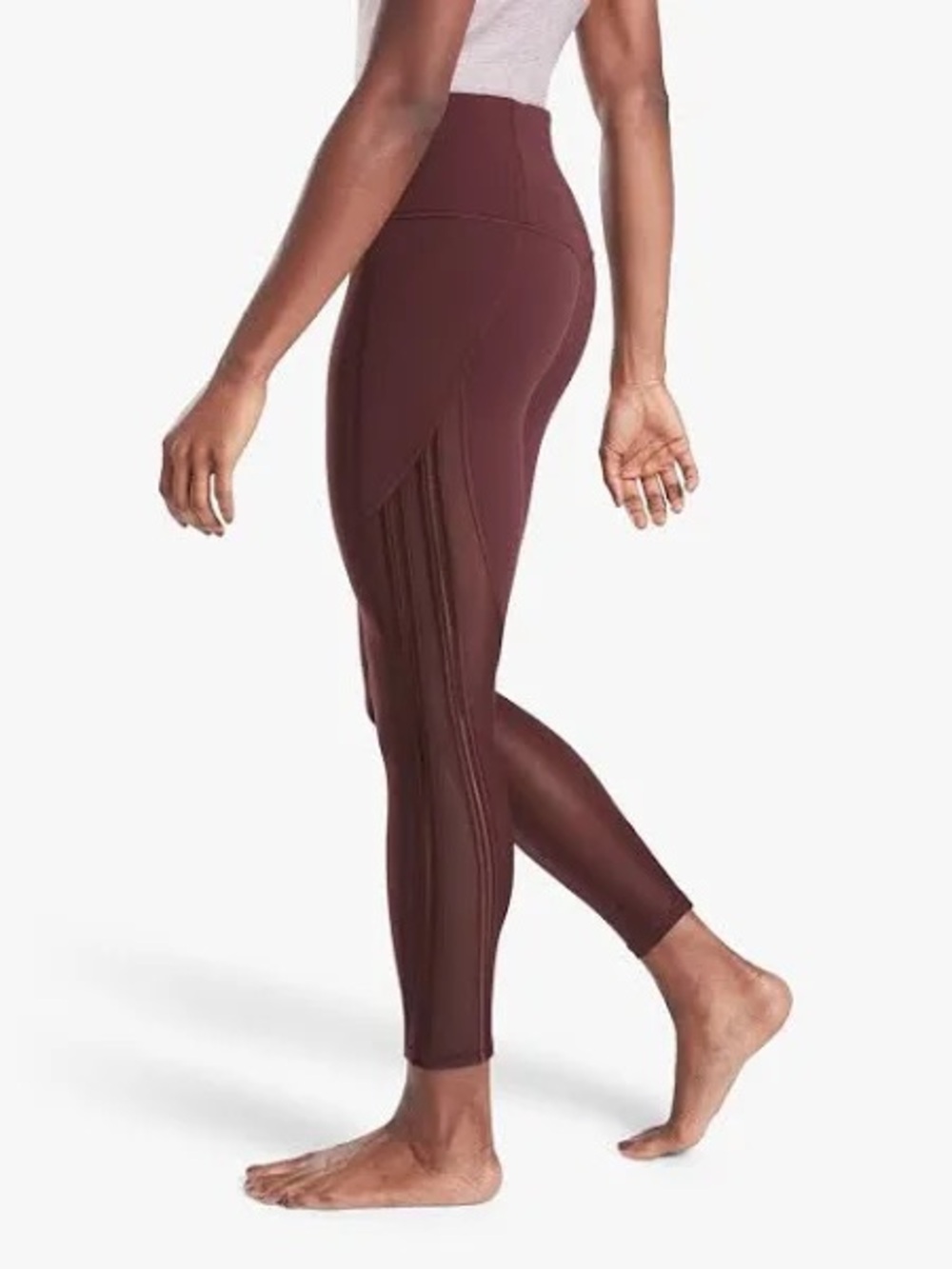 Athleta Shakti Mesh 7/8 Tight in Spiced Cabernet size small